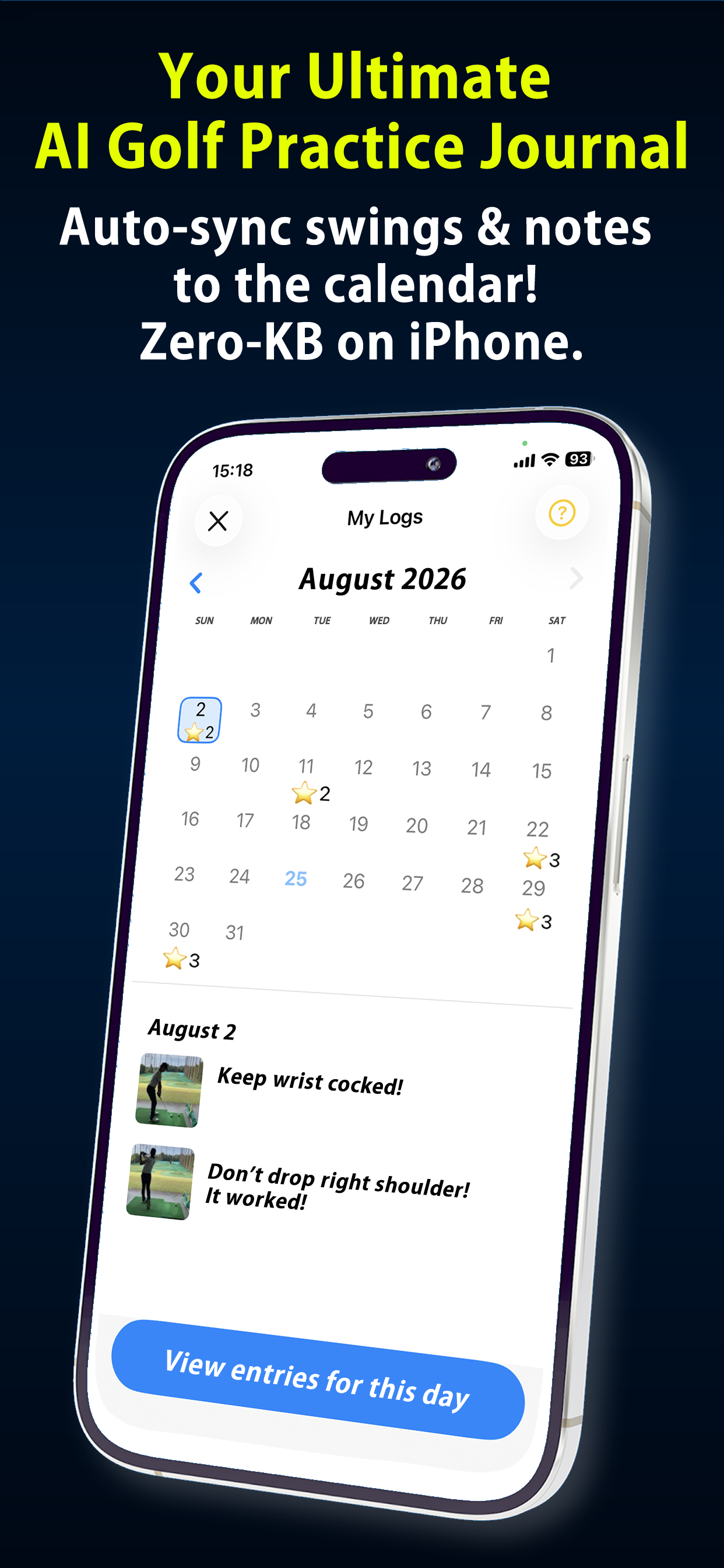 Practice Log Auto-Recorded to Calendar